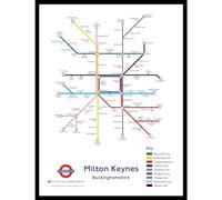 The Happy Puzzle Company - Milton Keynes Underground Jigsaw Map 400 Pieces - Jigsaw Puzzles for Adults 400. This is an official Transport For London licenced product.