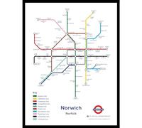 The Happy Puzzle Company - Norwich Underground Jigsaw Map 400 Pieces - Jigsaw Puzzles for Adults 400. This is an official Transport For London licenced product.
