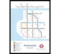 The Happy Puzzle Company - Portsmouth Underground Jigsaw Map 1000 Pieces - Jigsaw Puzzles for Adults 1000. This is an official Transport For London licenced product.