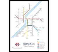 The Happy Puzzle Company - Rotherham Underground Jigsaw Map 400 Pieces - Jigsaw Puzzles for Adults 400. This is an official Transport For London licenced product.