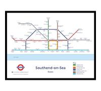 The Happy Puzzle Company - Southend-On-Sea Underground Jigsaw Map 1000 Pieces - Jigsaw Puzzles for Adults 1000. This is an official Transport For London licenced product.