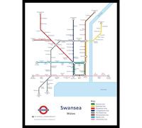 The Happy Puzzle Company - Swansea Underground Jigsaw Map 400 Pieces - Jigsaw Puzzles for Adults 400. This is an official Transport For London licenced product.