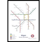 The Happy Puzzle Company - Wigan Underground Jigsaw Map 1000 Pieces - Jigsaw Puzzles for Adults 1000. This is an official Transport For London licenced product.