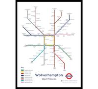 The Happy Puzzle Company -Wolverhampton Underground Jigsaw Map 1000 Pieces - Jigsaw Puzzles for Adults 1000. This is an official Transport For London licenced product.