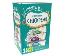 The Happy Snack Company Roasted Chickpeas Variety Pack 24 x 25g (Sea Salt & Balsamic Vinegar, Lime & Cracked Pepper, Lightly Salted) 5g Protein, Gluten Free, Nut Free, Dairy Free, Non-GMO