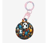 The Happy World of Soccer Dog Tags for Pets,Round Acrylic Pet ID Tags,Perfect for Small to Large Dogs and Cats,Cute & Functional