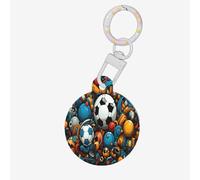 The Happy World of Soccer Dog Tags for Pets,Round Acrylic Pet ID Tags,Perfect for Small to Large Dogs and Cats,Cute & Functional