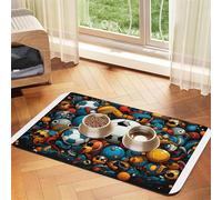 The Happy World of Soccer Pet Feeding Mat-Waterproof & Non-Slip Dog and Cat Food Mat-No Stains Quick Dry Dog Water Dispenser Mat