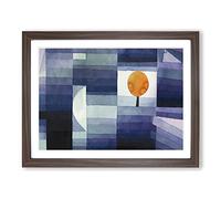 The Harbinger Of Autumn By Paul Klee Classic Painting Framed Print | A2 Walnut Framed Wall Art | Ready to Hang | Classic Landscape Picture | Living Room Bedroom Lounge Office