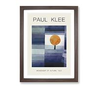 The Harbinger Of Autumn By Paul Klee Exhibition Museum Painting Framed Print | A2 Walnut Framed Wall Art | Ready to Hang | Modern Landscape Picture | Living Room Bedroom Lounge Office