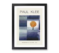 The Harbinger Of Autumn By Paul Klee Exhibition Museum Painting Framed Print | A4 Black Framed Wall Art | Ready to Hang | Modern Landscape Picture | Living Room Bedroom Lounge Office