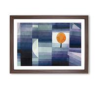 The Harbinger of Autumn by Paul Klee Framed Print | A2 Walnut Framed Wall Art | Ready to Hang | Modern Landscape Picture | Living Room Bedroom Lounge Office