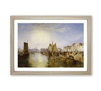 The Harbor of Dieppe by Joseph Mallord William Turner Framed Print | A2 Oak Framed Wall Art | Ready to Hang | Modern Nature Picture | Living Room Bedroom Lounge Office