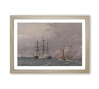 The Harbour of Copenhagen by Christoffer Wilhelm Eckersberg Framed Print | A2 Oak Framed Wall Art | Ready to Hang | Modern Nature Picture | Living Room Bedroom Lounge Office