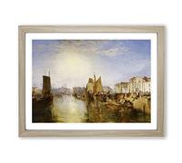 The Harbour Of Dieppe By Joseph Mallord William Turner Classic Painting Framed Print | A4 Oak Framed Wall Art | Ready to Hang | Classic Historical Picture | Living Room Bedroom Lounge Office