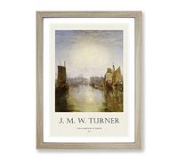 The Harbour Of Dieppe By Joseph Mallord William Turner Exhibition Museum Painting Framed Print | A2 Oak Framed Wall Art | Ready to Hang | Modern Historical Picture | Living Room Bedroom Lounge Office