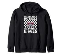 The Harder You Stroke Further It Goes Curling Stone Girl Zip Hoodie