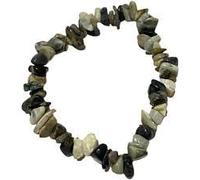 THE HARE AND THE MOON Jasper Picasso Chip Bracelet, Multi, One Size | Includes Description Cards & Organza Gift Bag. 1 x Stone