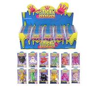 The Harlequin Brand 24 X Sticky Creatures Throwing Toys - Party Bag Filler