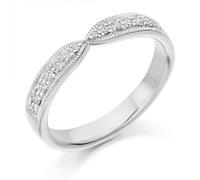 The Harmony Collection 0.2ct Diamond Half Eternity Ring - Platinum 950 / VS / DE - Round Brilliant / 0.2ct