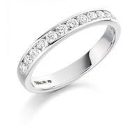 The Harmony Collection 0.5ct Round Diamond Half Eternity Ring - Platinum 950 / Si / GH - Round Brilliant / 0.5ct