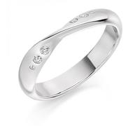 The Harmony Collection Harmony Collection 0.09ct Half Eternity Ring with 3.7mm Round - 9ct White Gold / VS / FG - Round Brilliant / 0.09ct