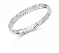 The Harmony Collection Harmony Collection 0.20ct Princess Cut 2.50mm Half Eternity Ring - 9ct Yellow Gold / VS / DE - Princess Cut / 0.20ct