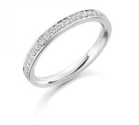 The Harmony Collection Harmony Collection 0.25ct Round Brilliant 2.6mm Half Eternity - 9ct White Gold / Si / GH - Round Brilliant / 0.25ct