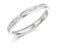 The Harmony Collection Harmony Collection 0.3ct Baguette Cut 2.4mm Half Eternity Ring - - 9ct White Gold / VS / DE - Baguette Cut / 0.3ct