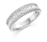 The Harmony Collection Harmony Collection 0.3ct Baguette Cut 2.4mm Half Eternity Ring - - Platinum 950 / VS / DE - Baguette Cut / 0.3ct