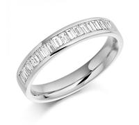 The Harmony Collection Harmony Collection 0.56ct Baguette Cut 3.6mm Half Eternity Ring - 9ct Rose Gold / Si / GH - Baguette Cut / 0.56ct