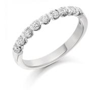 The Harmony Collection Harmony Collection 0.5ct Round Brilliant 2.5mm Half Eternity - 9ct White Gold / VS / DE - Round Brilliant / 0.5ct