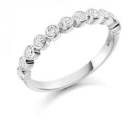 The Harmony Collection Harmony Collection 0.5ct Round Brilliant 2.6mm Half Eternity - 9ct White Gold / Si / GH - Round Brilliant / 0.5ct