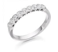The Harmony Collection Harmony Collection 0.5ct Round Brilliant 3mm Half Eternity Ring - 9ct White Gold / VS / DE - Round Brilliant / 0.5ct