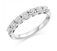 The Harmony Collection Harmony Collection 0.75ct Round Brilliant 3.1mm Half Eternity - 9ct White Gold / VS / FG - Round Brilliant / 0.75ct