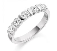 The Harmony Collection Harmony Collection 0.75ct Round Brilliant 3.4mm Half Eternity - Platinum 950 / VS / DE - Round Brilliant / 0.75ct