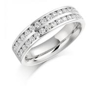 The Harmony Collection Harmony Collection 0.75ct Round Brilliant 5.10mm Half Eternity - Platinum 950 / VS / FG - Round Brilliant / 0.75ct