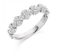 The Harmony Collection Harmony Collection 1.2ct Round Brilliant 4.70mm Half Eternity - 9ct White Gold / VS / DE - Round Brilliant / 1.2ct