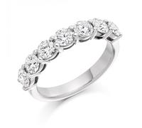 The Harmony Collection Harmony Collection 1.5ct Round Brilliant 3.8mm Half Eternity - Platinum 950 / VS / FG - Round Brilliant / 1.5ct