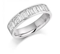The Harmony Collection Harmony Collection 1ct Baguette Cut 4.7mm Half Eternity ring - - 9ct Rose Gold / VS / DE - Baguette Cut / 1ct