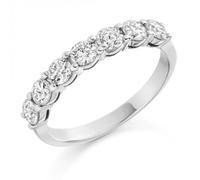 The Harmony Collection Harmony Collection 1ct Round Brilliant 3.4mm Half Eternity Ring - Platinum 950 / VS / DE - Round Brilliant / 1ct