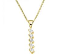 The Harmony Collection Harmony Collection Bar Set Princess Cut Diamond Pendant 0.50ct - - 9ct Yellow Gold / VS / FG - Princess Cut / Bar Set / 0.50ct