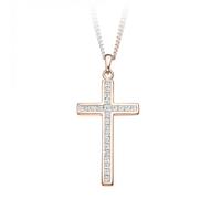 The Harmony Collection Harmony Collection Channel Set Diamond Pendant Cross 0.40ct - - 9ct White Gold / Si / GH - Princess Cut / 0.40ct