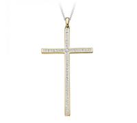 The Harmony Collection Harmony Collection Channel Set Diamond Pendant Cross 0.70ct - - 9ct Rose Gold / VS / FG - Princess Cut / 0.70ct