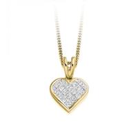 The Harmony Collection Harmony Collection Princess Cut Diamond Heart Pendant 1.10ct - - 9ct Yellow Gold / VS / FG - Princess Cut / 1.10ct