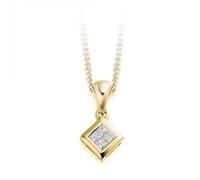 The Harmony Collection Harmony Collection Princess Cut Diamond Pendant 0.15ct - - 9ct White Gold / VS / FG - Princess Cut / Invisible Set / 0.15ct