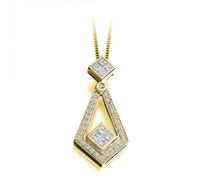 The Harmony Collection Harmony Collection Round Princess Cut Diamond Pendant 0.52ct - - 9ct Rose Gold / VS / FG - Round Brillant / Princess Cut / 0.52ct