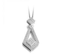 The Harmony Collection Harmony Collection Round Princess Cut Diamond Pendant 0.52ct - - Platinum 950 / VS / DE - Round Brillant / Princess Cut / 0.52ct
