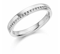 The Harmony Collection Luxurious 0.22ct Half Eternity Ring - Platinum 950 / VS / DE - Round Brilliant / 0.22ct
