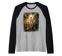 The Harrowing of Hell Christian Resurrection Artwork Design Raglan Baseball Tee